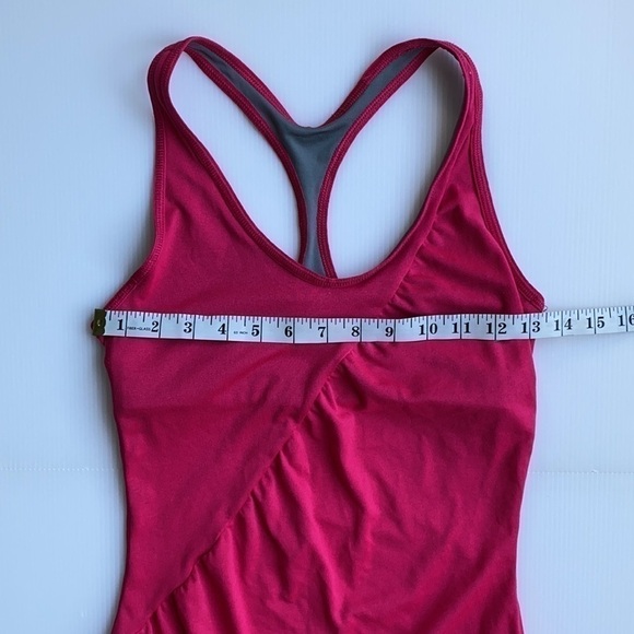 Nike Pink Racerback Side Ruffle Tank Top S - Picture 14 of 16